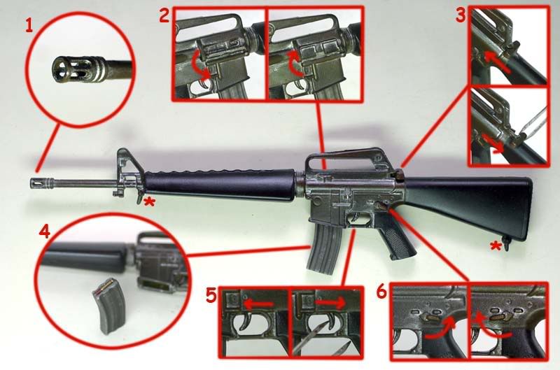 1//6 Scale Rifle Parts Lot #16