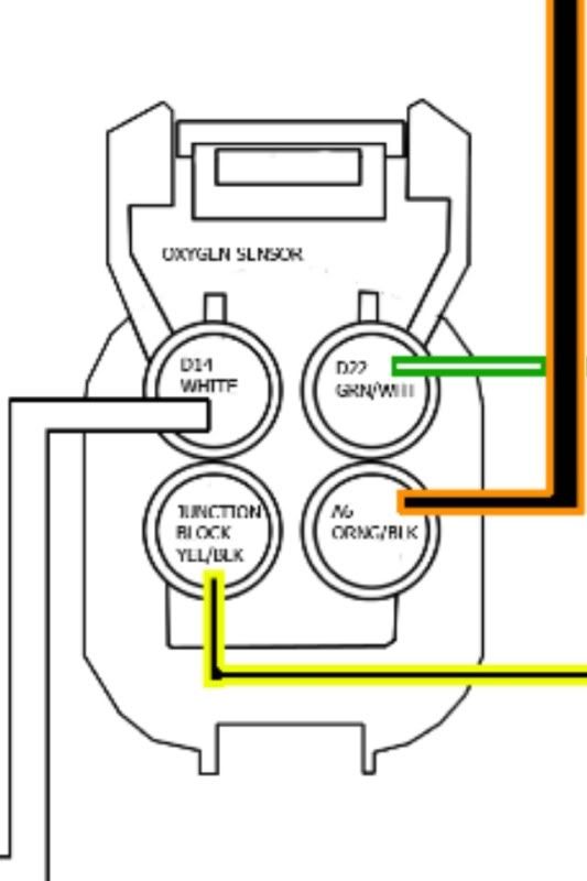 91 Honda accord wiring oxygen sensor #3