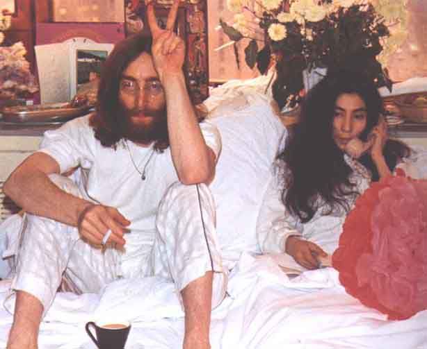 J0011.jpg John Lennon and Yoko Ono - During their Bed In For Peace, 1969 image by UberGeek1300