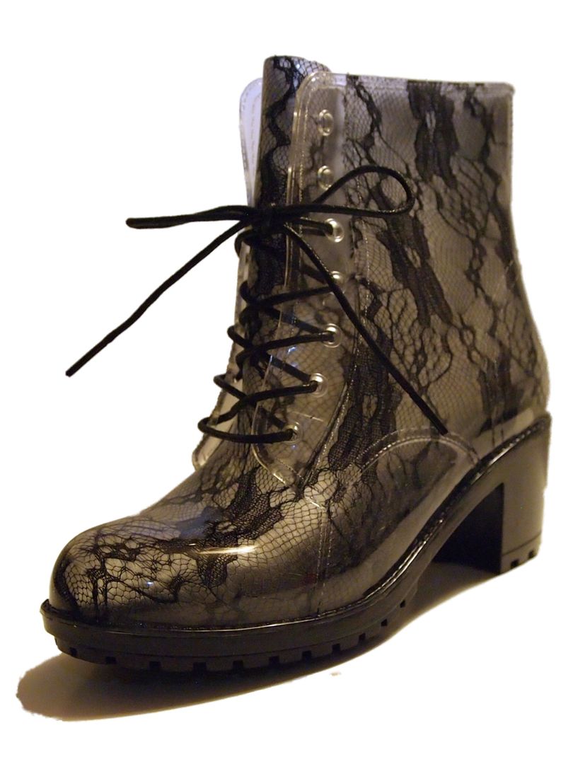 lace up rain boots womens