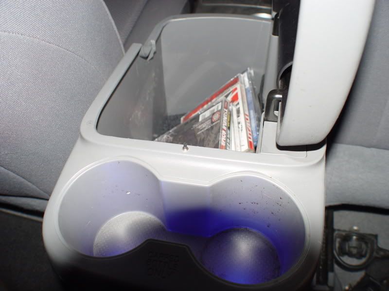 My cupholder and storage compartment lighting.. finally took pics