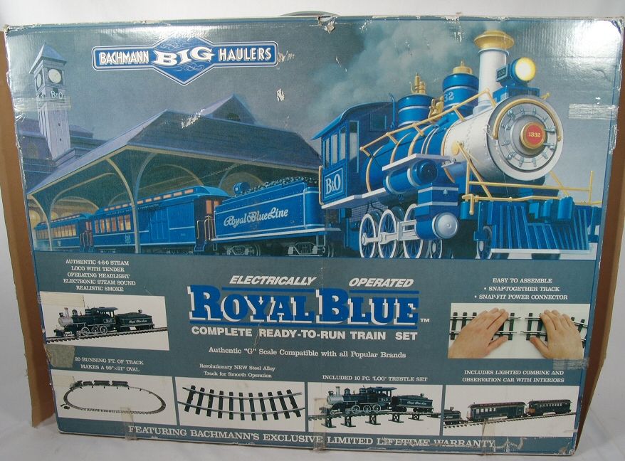 Bachmann ROYAL BLUE B&O Railroad Train Set G Scale | EBay