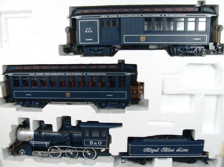 Bachmann ROYAL BLUE B&O Railroad Train Set G Scale | EBay