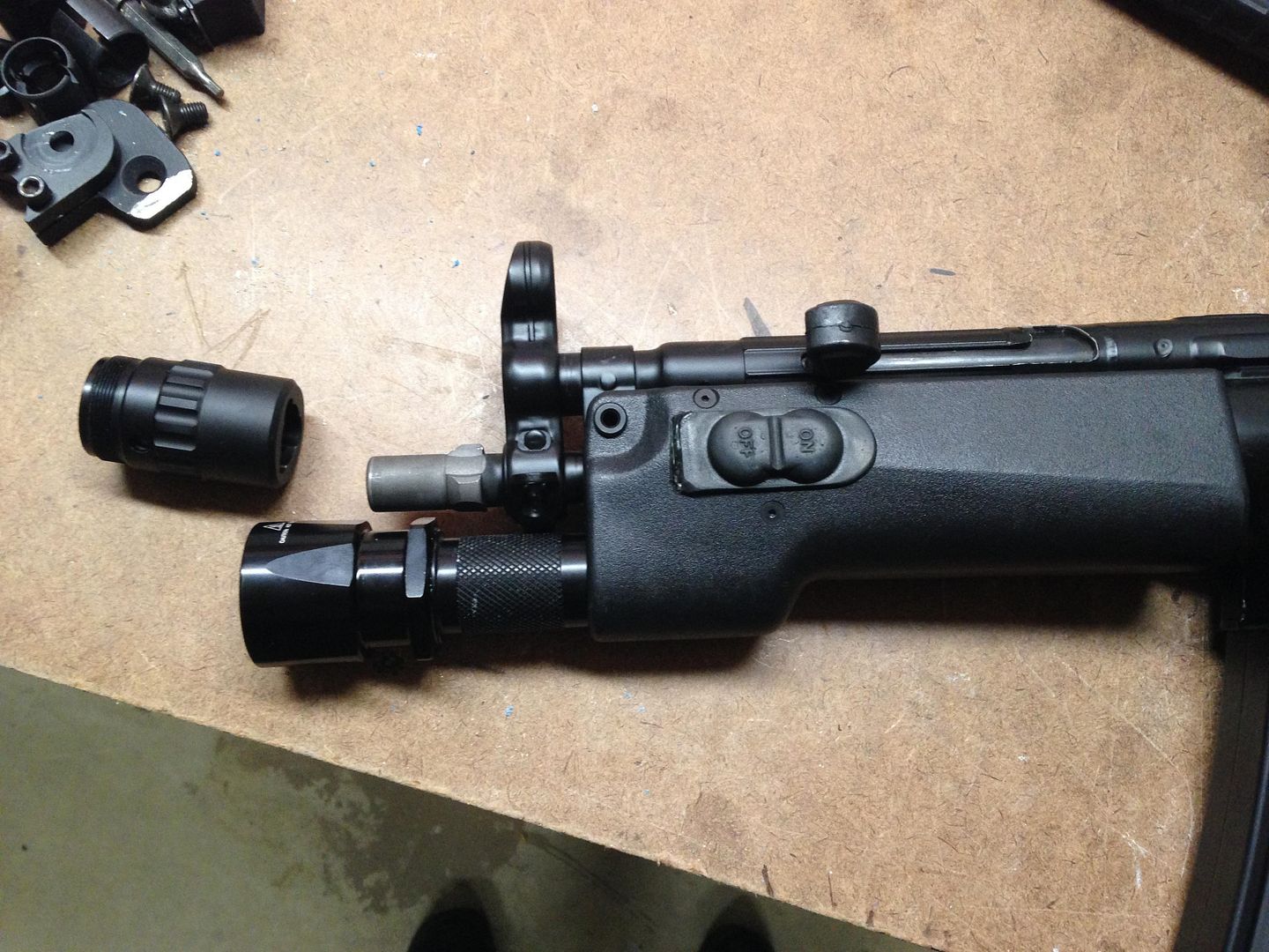 Modifying Steiner weapon light from H&K MP5