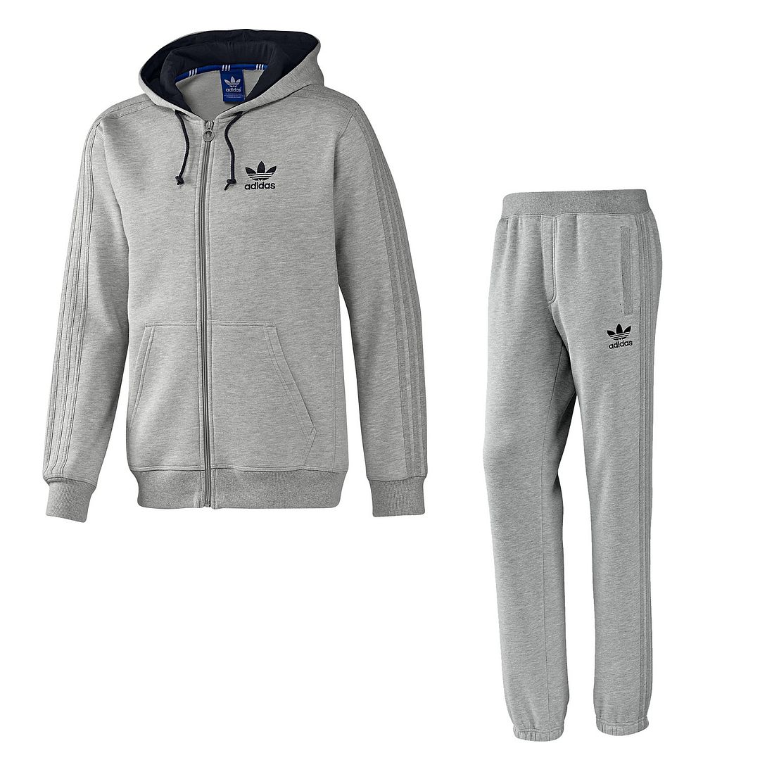 grey adidas firebird tracksuit