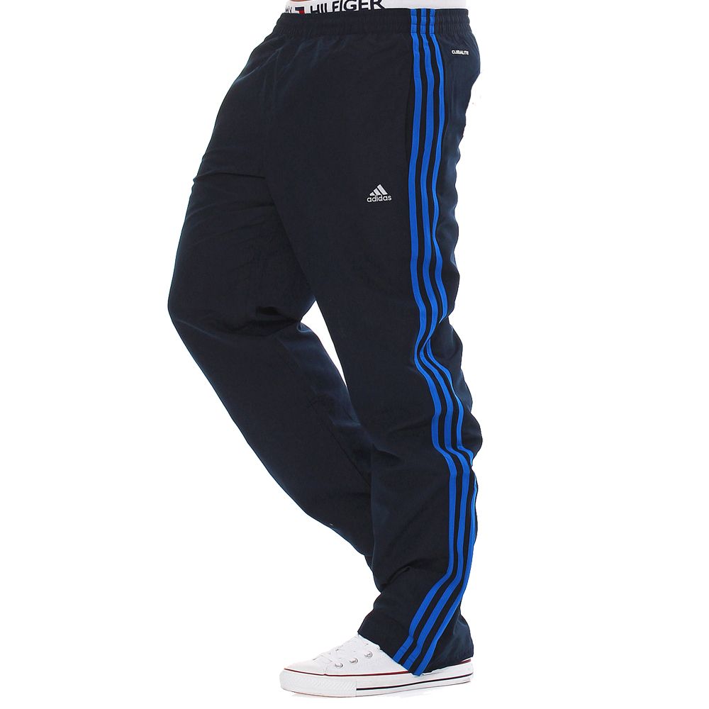 black and blue joggers