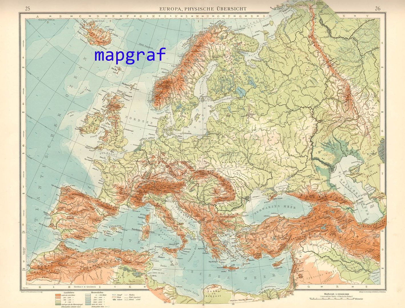 mapa fizyczna europy condition