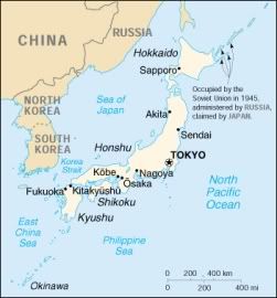 mapa geografico de japon