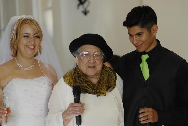 Mama Sarita singing at the wedding