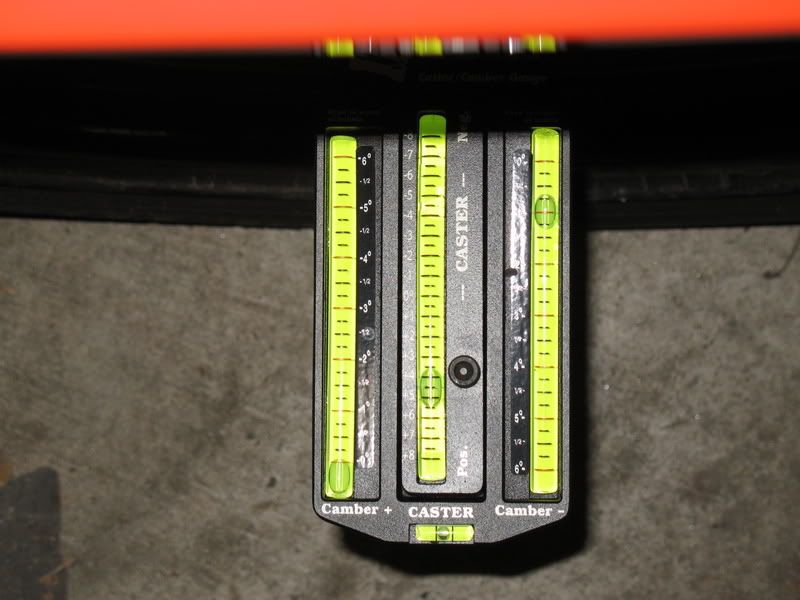 caster camber gauge readings