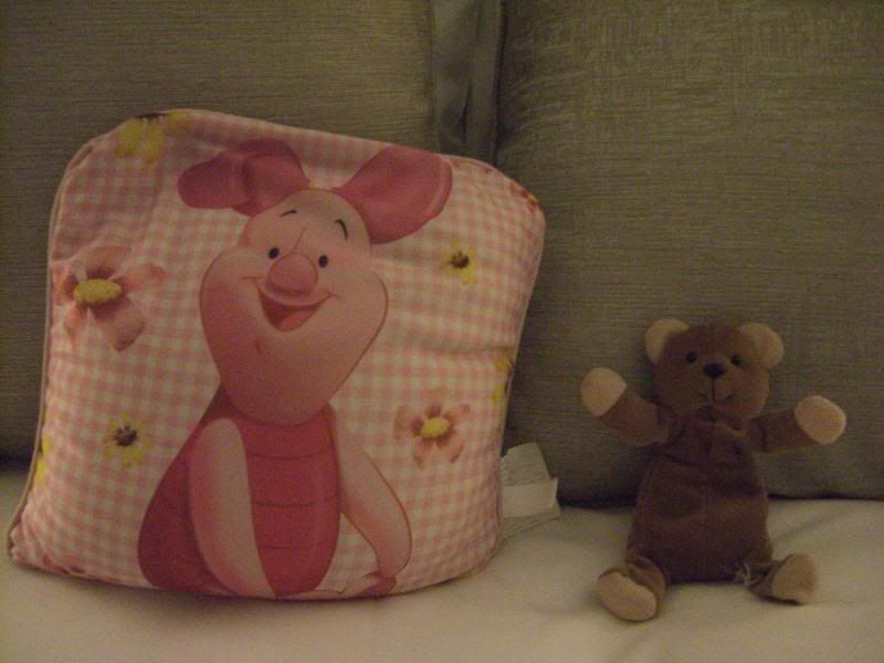 piglet (mine) and teddy bear (jerina's)