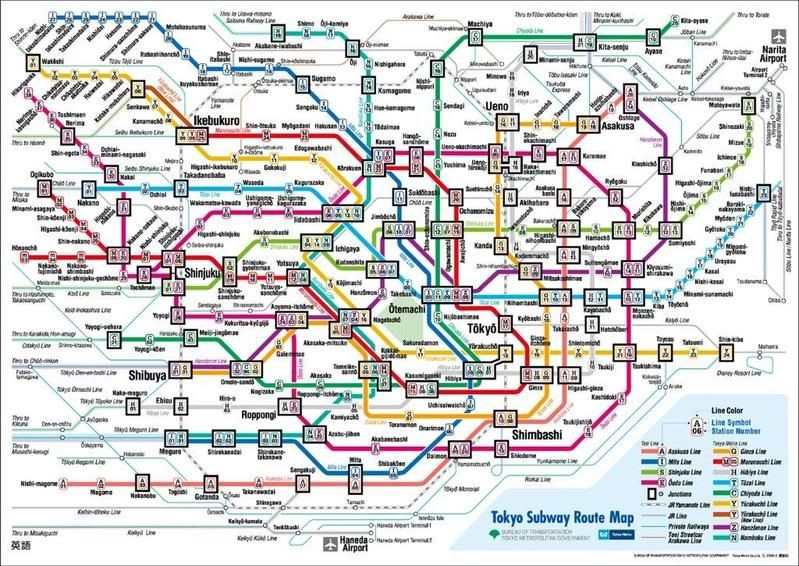 Tokyo Subway and Train map Pictures, Images and Photos