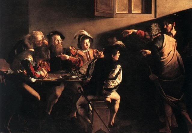 Caravaggio Call Of Matthew. Matthew 9:9-13