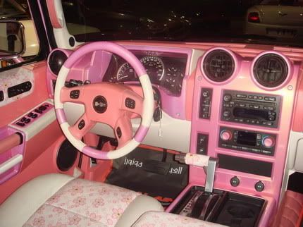 Pink Hummer H2 Interior