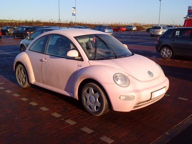 Pink Volkswagen Beetle