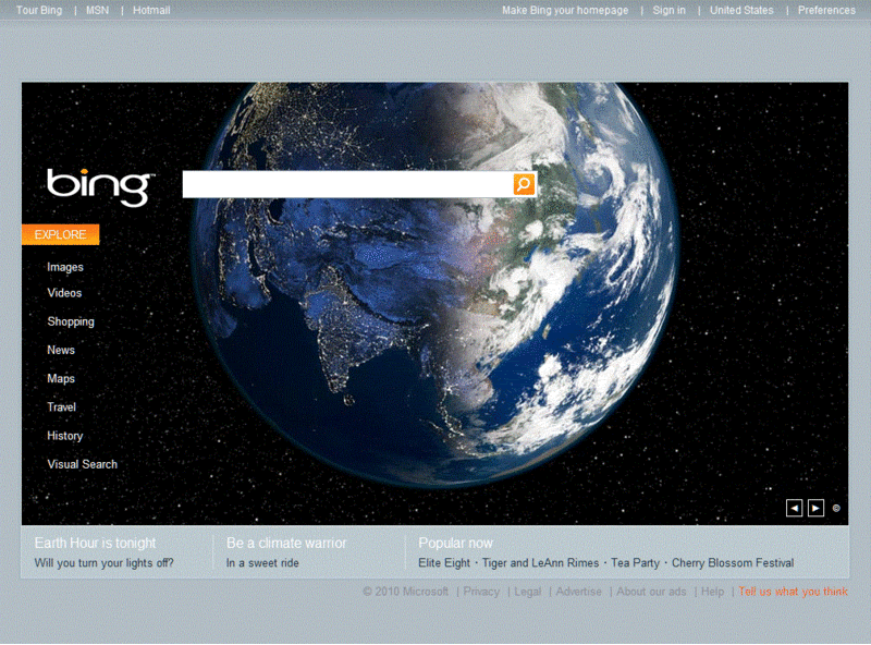 Bing,EarthHour