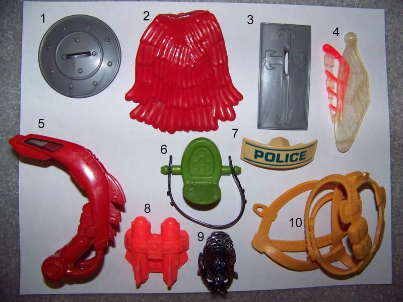 Action Figure weapons, Parts & Accessories to ID