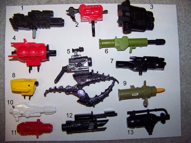 action figure gun accessories