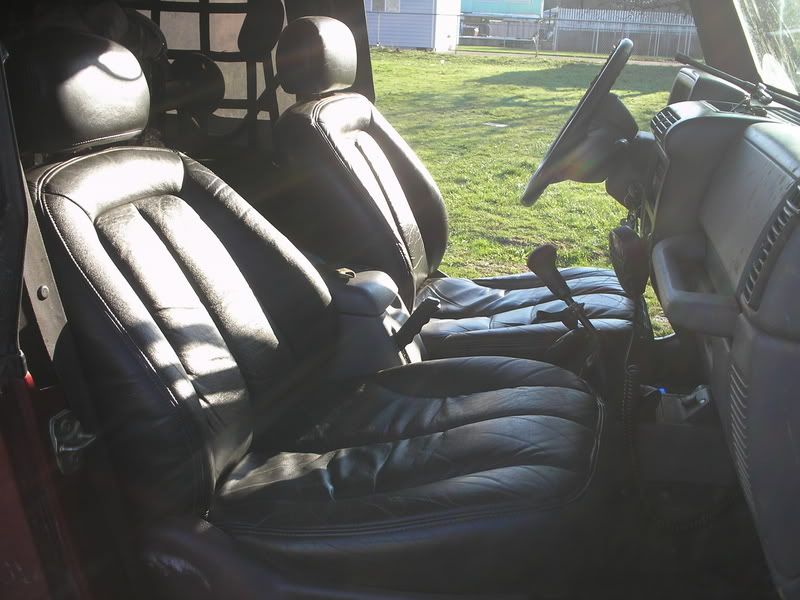 Custom leather heated seats tj jeep #1