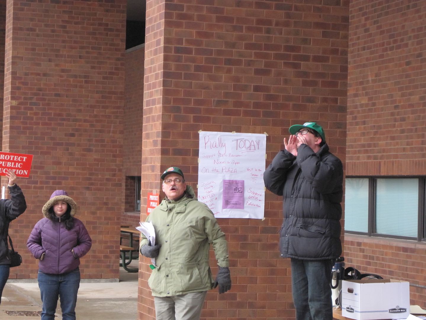 Students protest at UMass Boston