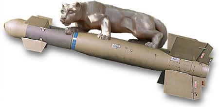Penn State Nittany Lion Shrine ... on a bomb.