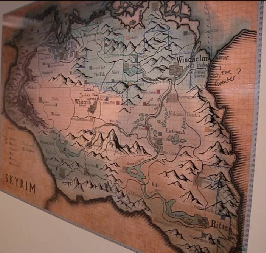 elder scrolls skyrim map. think of the Skyrim map?