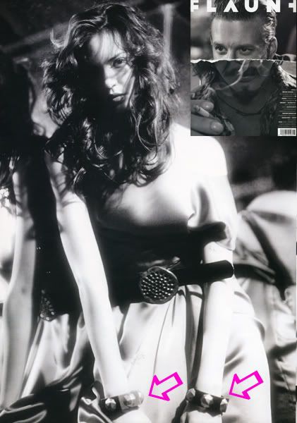 Odette Annable wearing bangles by Jenny Dayco in Flaunt magazine