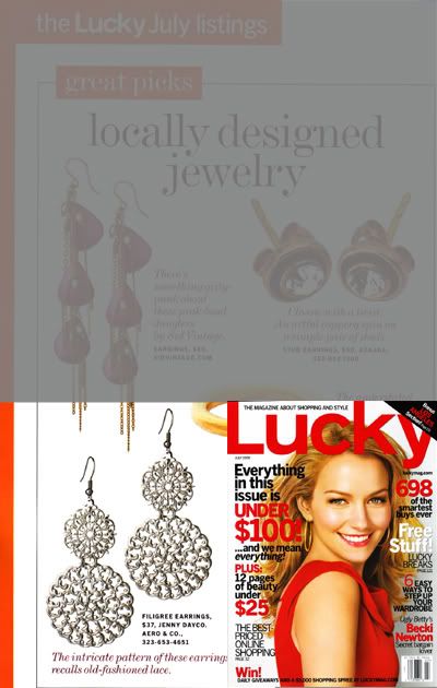 Lucky magazine features Jenny Dayco earrings
