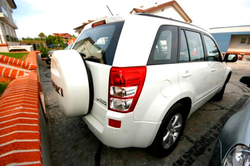 Wide angle view of the car from the back