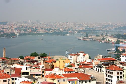 View up the Golden Horn to the Ataturk Bridge