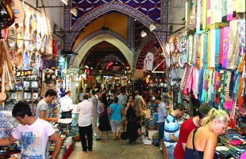 One of the side streets in the Grand Bazaar