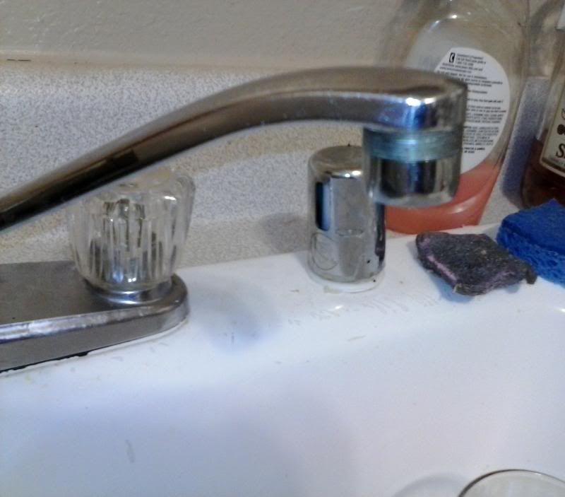 Attach water filter to odd faucet