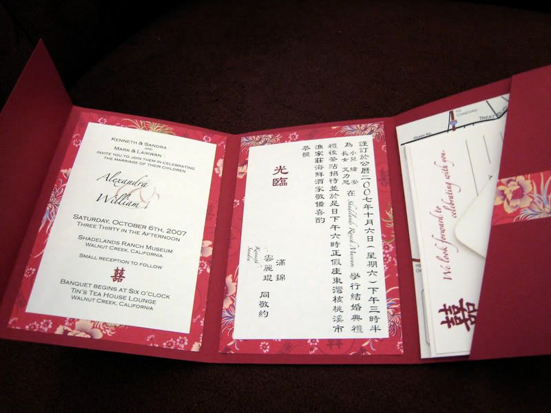 Chinese wedding invitation envelope template