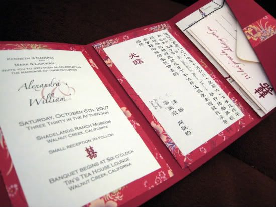 Chinese wedding invitation envelope template