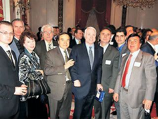 Albanian lobbyist Joe DioGuardi with McCain