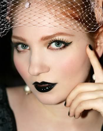 how to wear dark lipstick. with black lipstick was