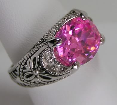 star pink sapphire ring antique setting
