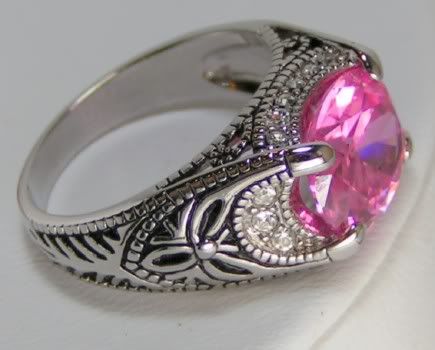star pink sapphire ring antique setting