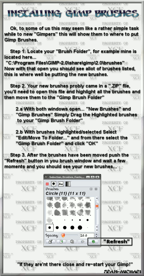 Key Words = Gimp Brushes, Installing, Where do I put brushes, How do I install brushes.
