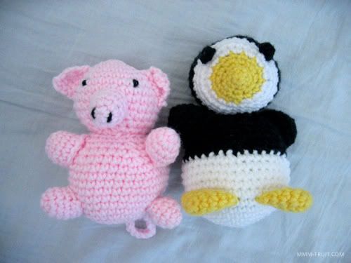 Amigurumi Pig and Penguin