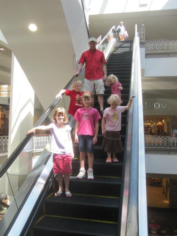 The real highlight of the day was riding the escalators at the Providence Place mall.