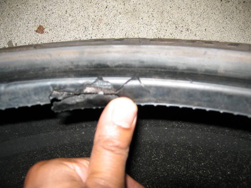 busted inner tire lip, is the tire garbage? pics inside Maxima Forums