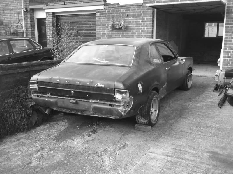 My mk3 Cortina as it is now Will be jacked up styled in a 70's way but 