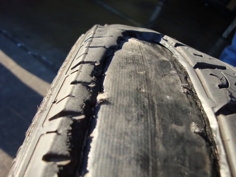 Thread showing from tire tread, dangerous? VW Vortex Volkswagen Forum
