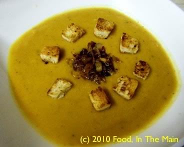 butternut squash,squash,onions,soup,masoor dal