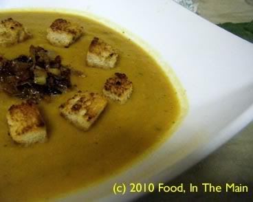 butternut squash,squash,onions,soup,masoor dal