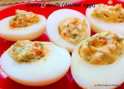 curried devils (deviled eggs)