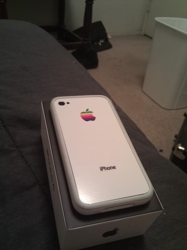 That is my Retro White iPhone creation using Gelaskins and the Apple Bumper.