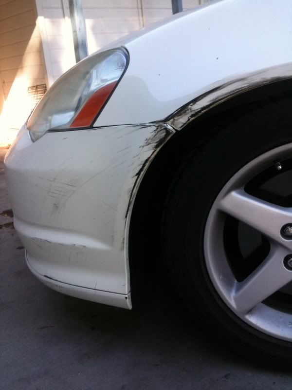 Smashed Rear Bumper, Damaged Front Bumper 