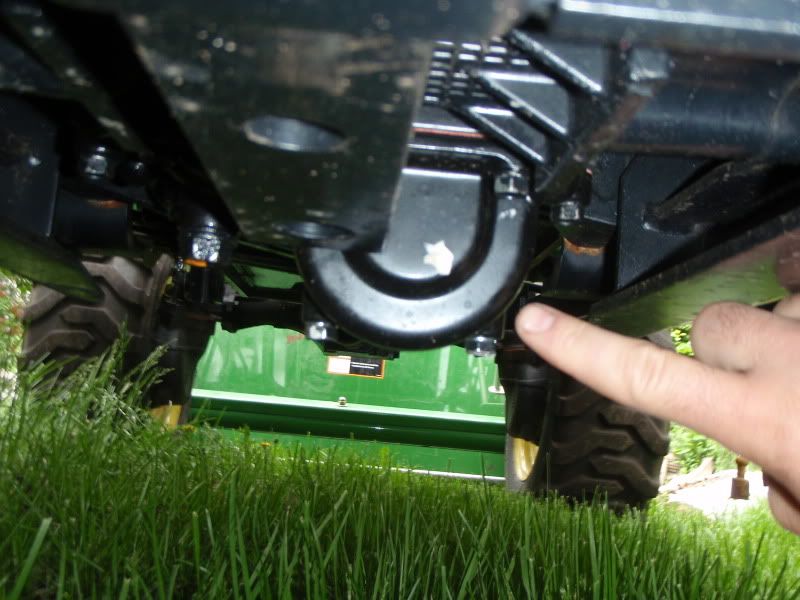 JD2320 cracked housing around middle PTO, leaking hydro fluid